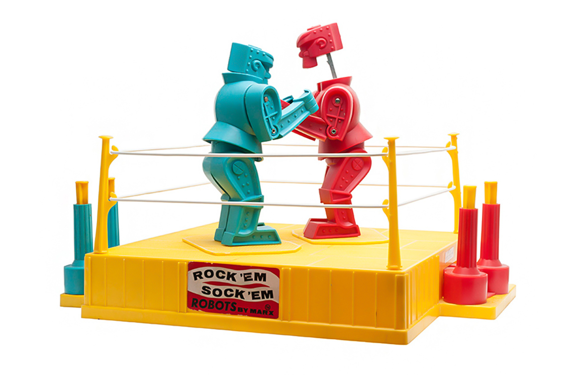 Rock em Sock em Robots Classic Box Retro Boxing Fun Toy Game 1966 Kids 
