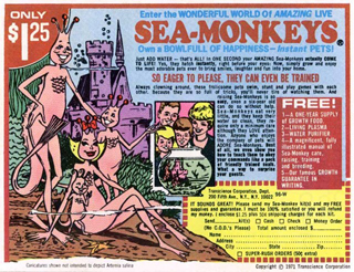Sea-Monkeys advertisement from the 1970s