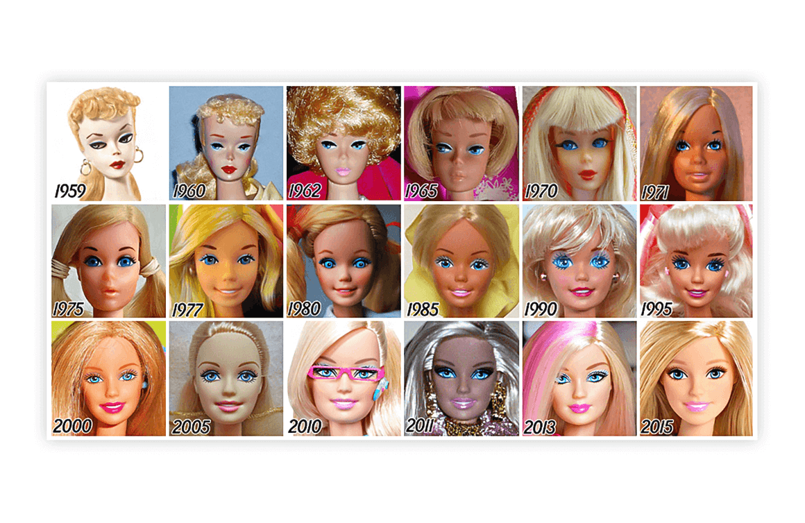 barbie through the years