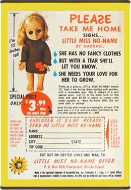 little miss no name doll for sale