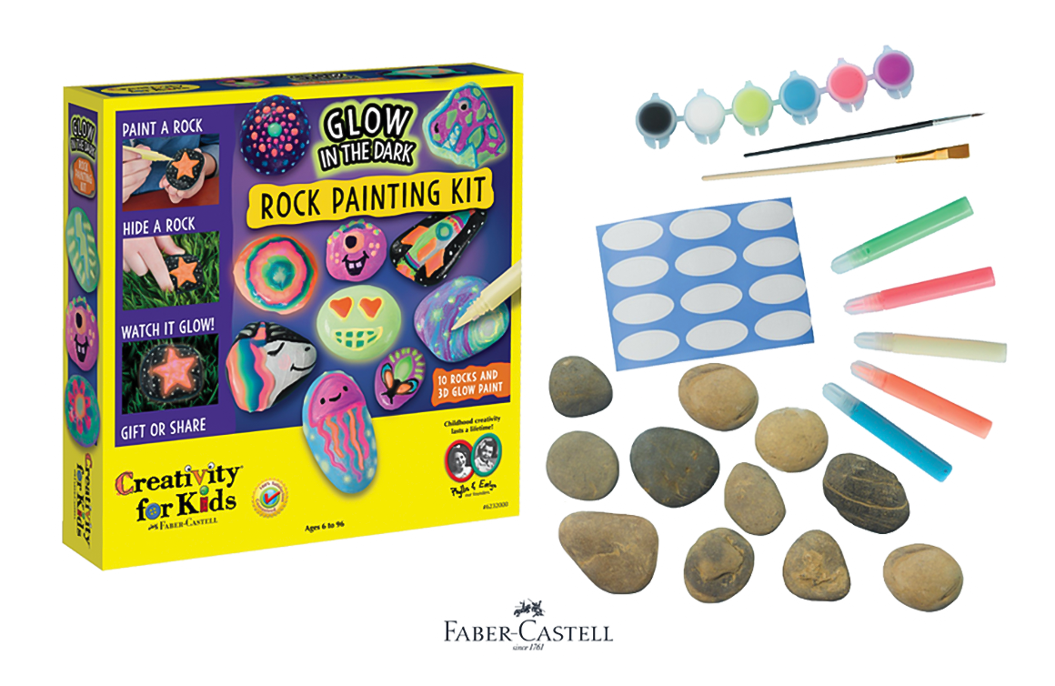 Glow in the Dark Rock Painting Kit from Faber-Castell