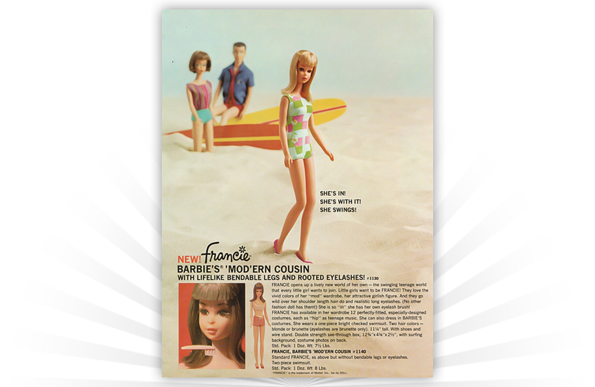 Barbie - Francie, Barbie's MOD'ern cousin - Mattel 1965 (ref.1170)