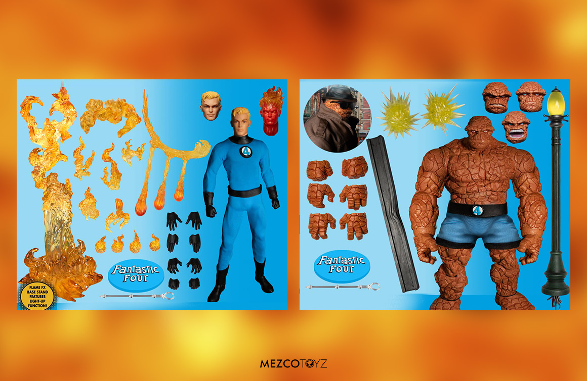 Fantastic Four Deluxe Steel Boxed Set Mezco Toyz