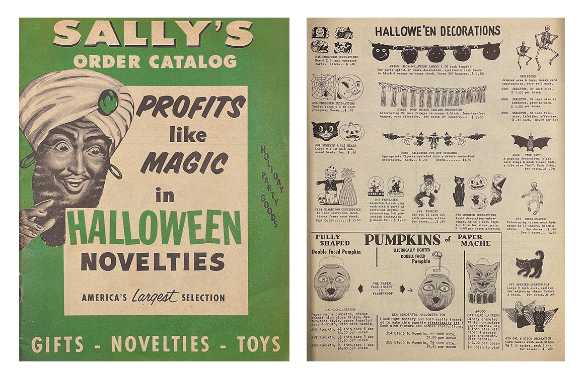 Sally's Order Catalog Vintage Halloween Novelties