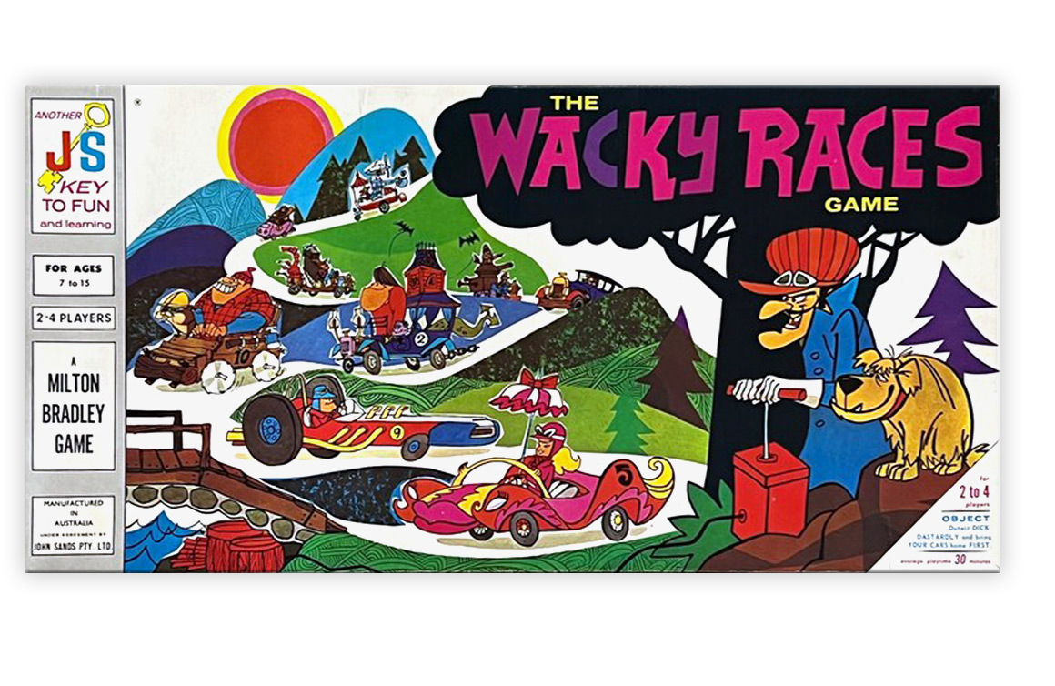 Wacky Races Vintage Game, Milton Bradley