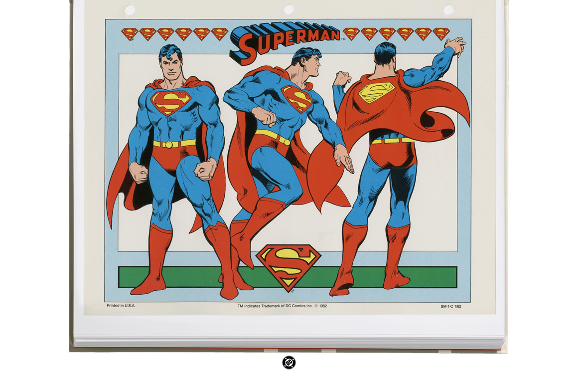 1982 DC Comics Style Guide, Standards Manual, Superman