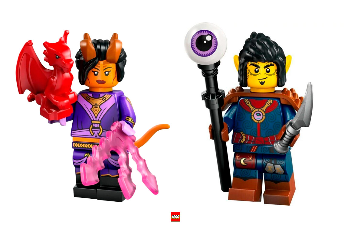 Tiefling Sorcerer, Githyanki Warlock, Minifigures