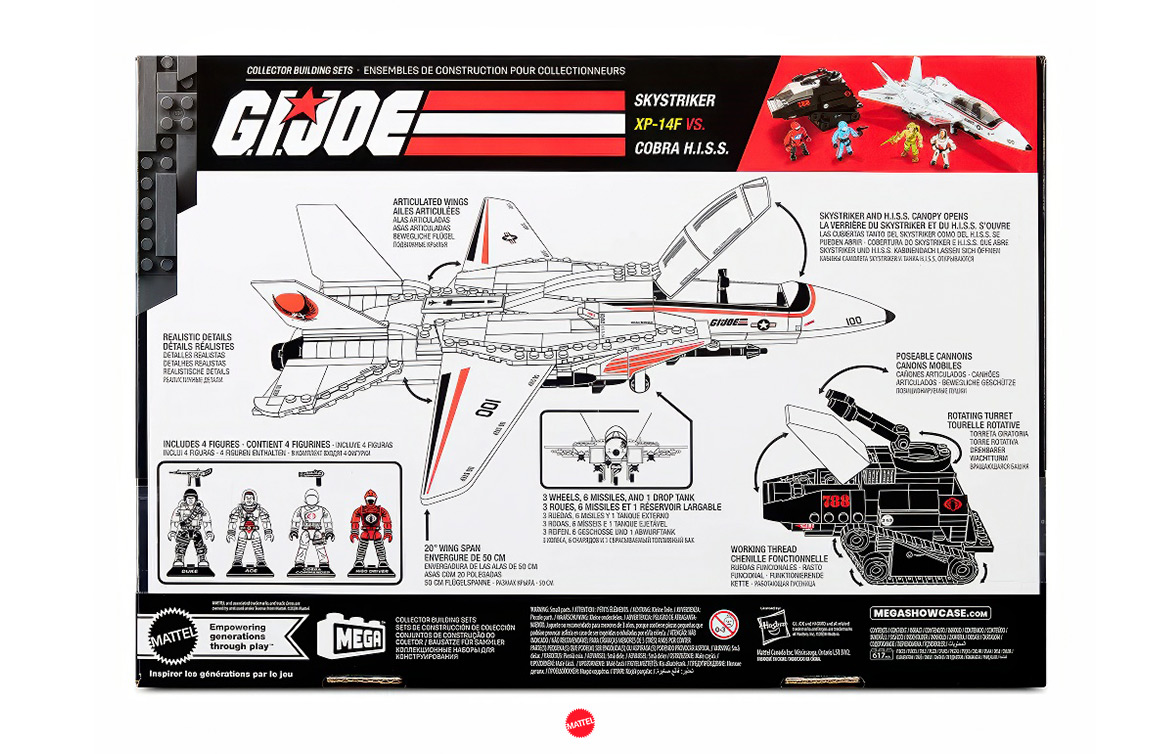 MEGA G.I. JOE Skystriker vs. COBRA H.I.S.S. Building Set, Mattel Creations