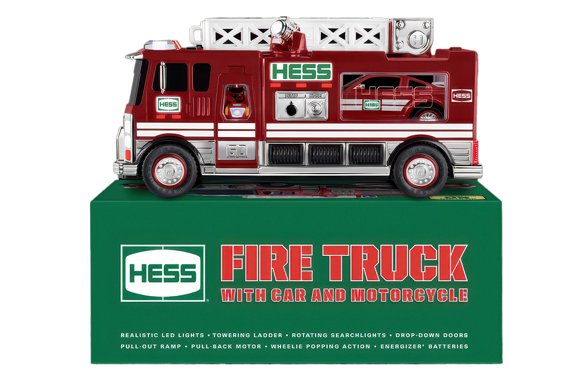 60th Anniversary Fire Truck With Car And Motorcycle, Hess Collectibles