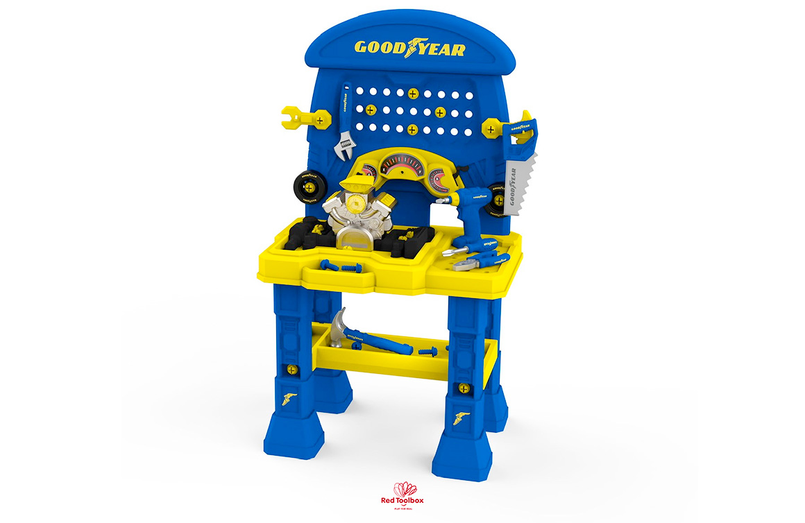 The Goodyear Auto Repair Workbench, Red Toolbox