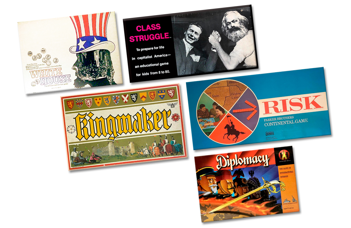 Vintage Board Games, Diplomacy, Kingmaker, White House, Risk, Class Struggle