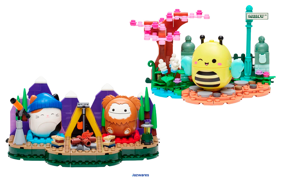 BLDR, Jazwares, Squishmallows Sunny’s Park Life Building Set, Squishmallows Outdoor Adventure Club Building Set