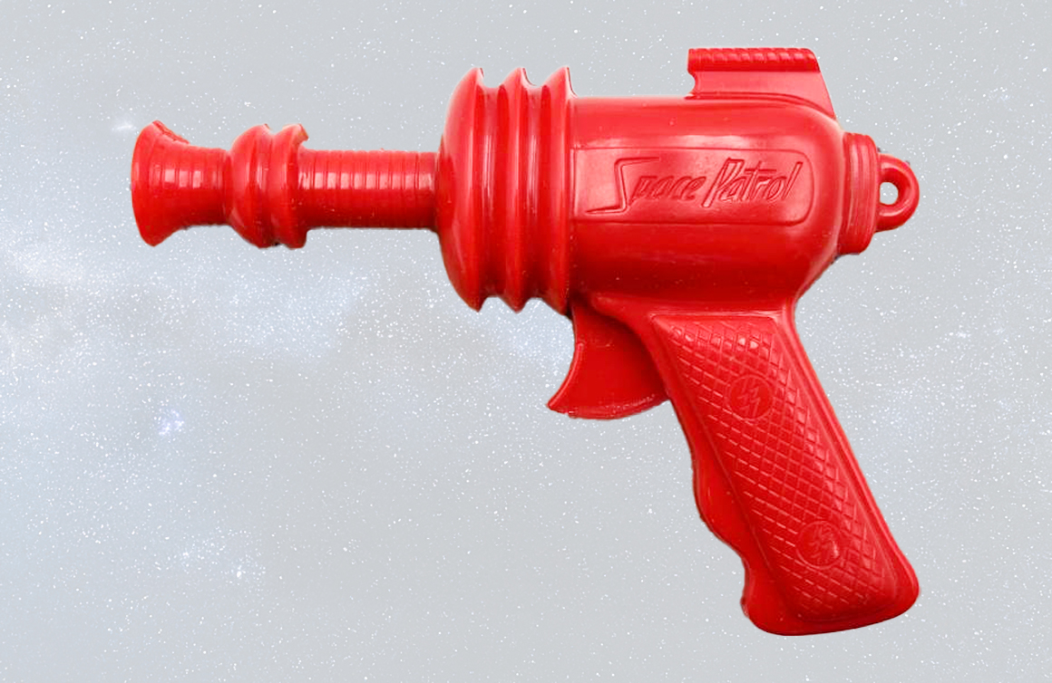 Vintage Ray Gun Toys, Space Patrol Cosmic Smoke Gun from Ralston