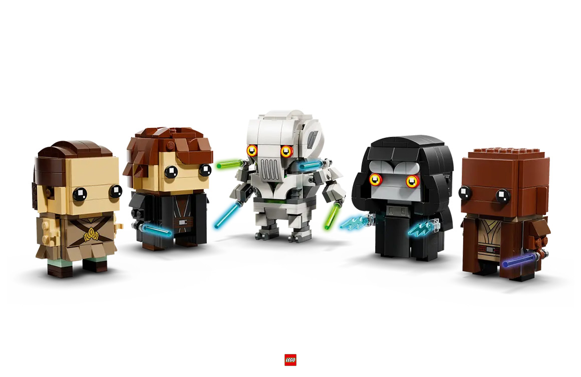 LEGO Star Wars™ BrickHeadz™ Luke Skywalker™ (Rebel Pilot) and the LEGO Star Wars™ BrickHeadz™ Revenge of the Sith™ Heroes and Villains