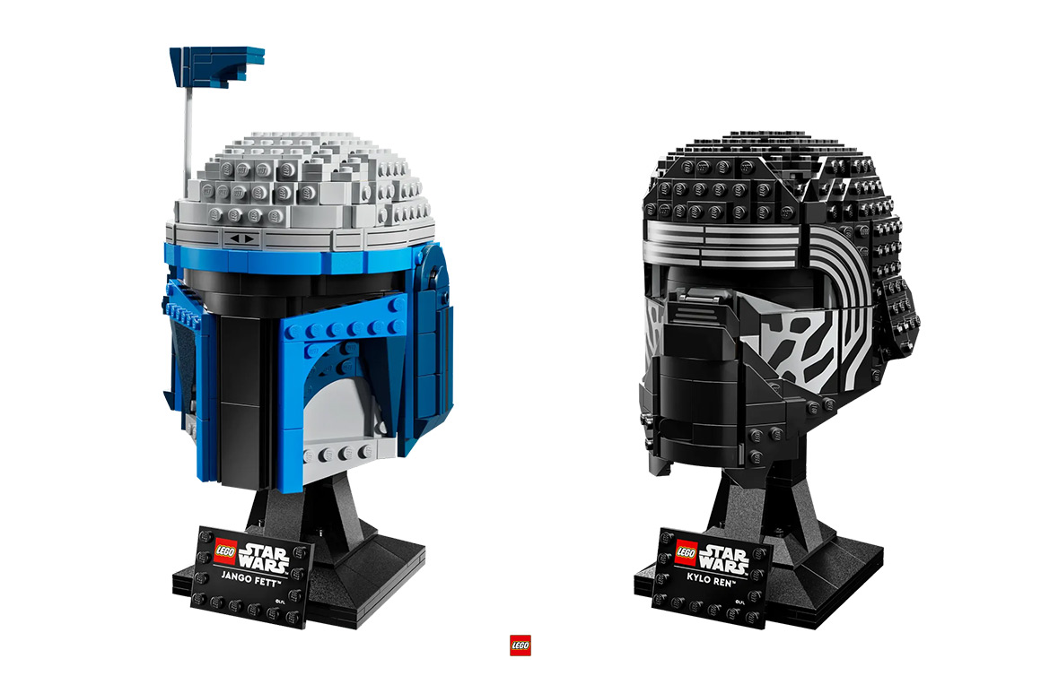 LEGO Star Wars™ Jango Fett™ Helmet , LEGO Star Wars™ Kylo Ren™ Helmet