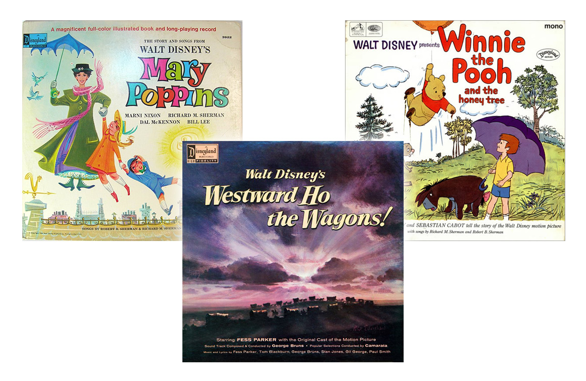 Disneyland Records, Winnie the Pooh, Mary Poppins, Westward Ho the Wagons!