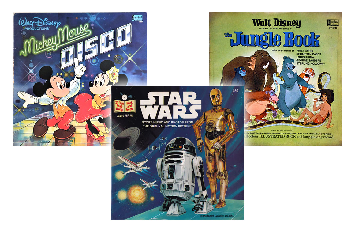 Disneyland Records, Star Wars, Mickey Mouse Disco, Jungle Book