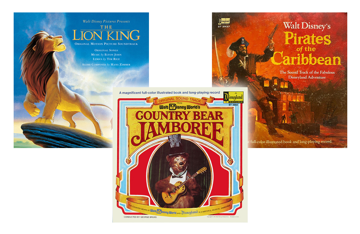 Disneyland Records, Country Bear Jamboree, Lion King, Pirates of the Caribbean