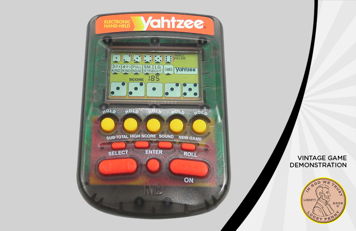 Electronic Hand-Held Yahtzee, Milton Bradley, Lucky Penny Shop