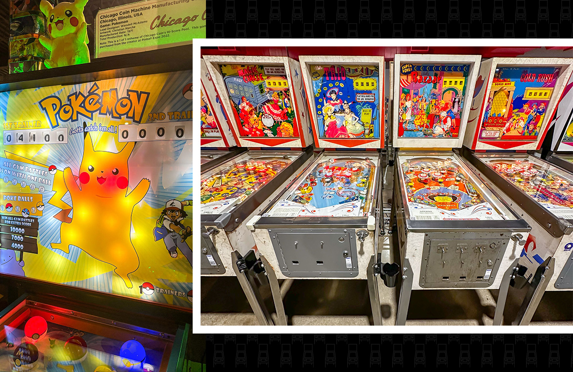 Past Times Arcade, Vintage Pinball Machines