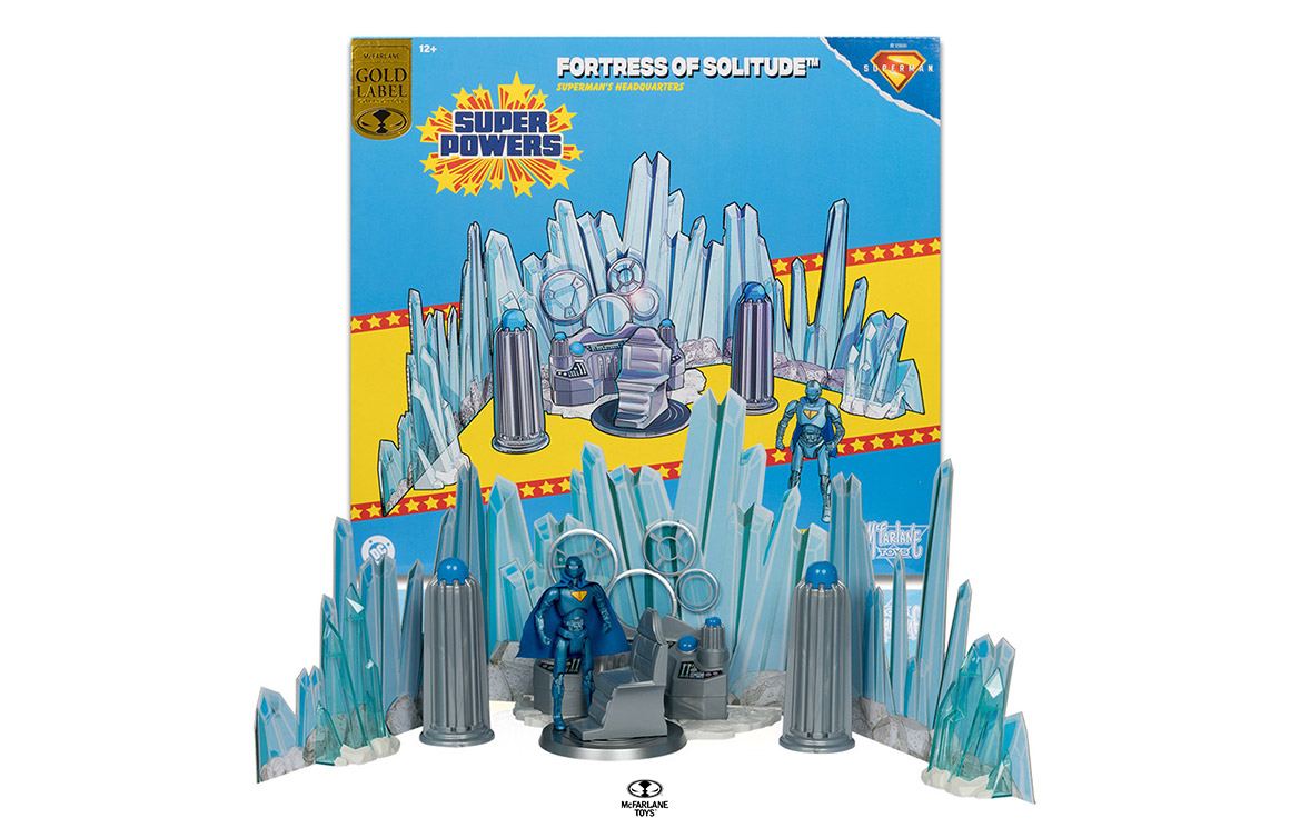 DC Super Powers Fortress of Solitude Gold Label Playset, McFarlane Toys