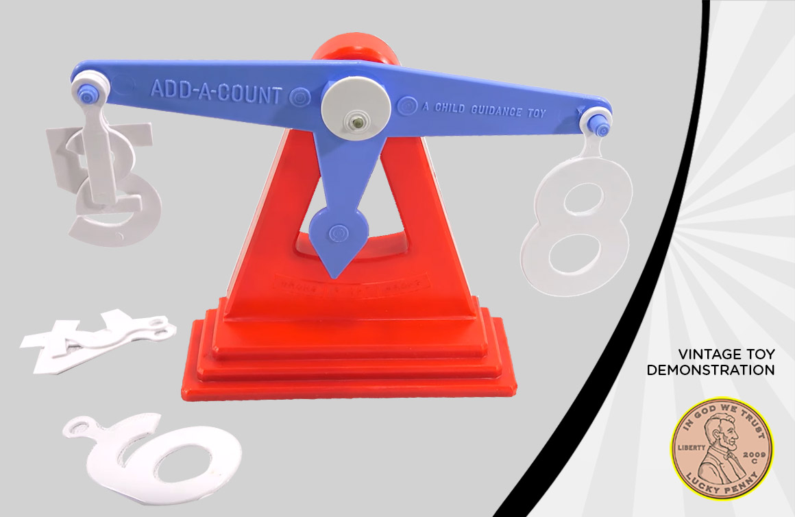 Vintage Toy Demonstration: Add-A-Count, Child Guidance, Lucky Penny Shop
