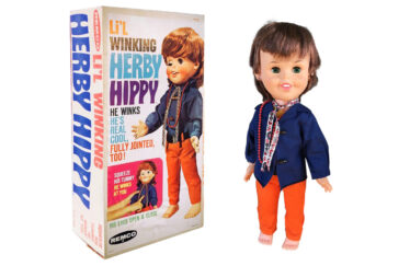 Li'l Winking Herby Hippy, Remco, Vintage Doll