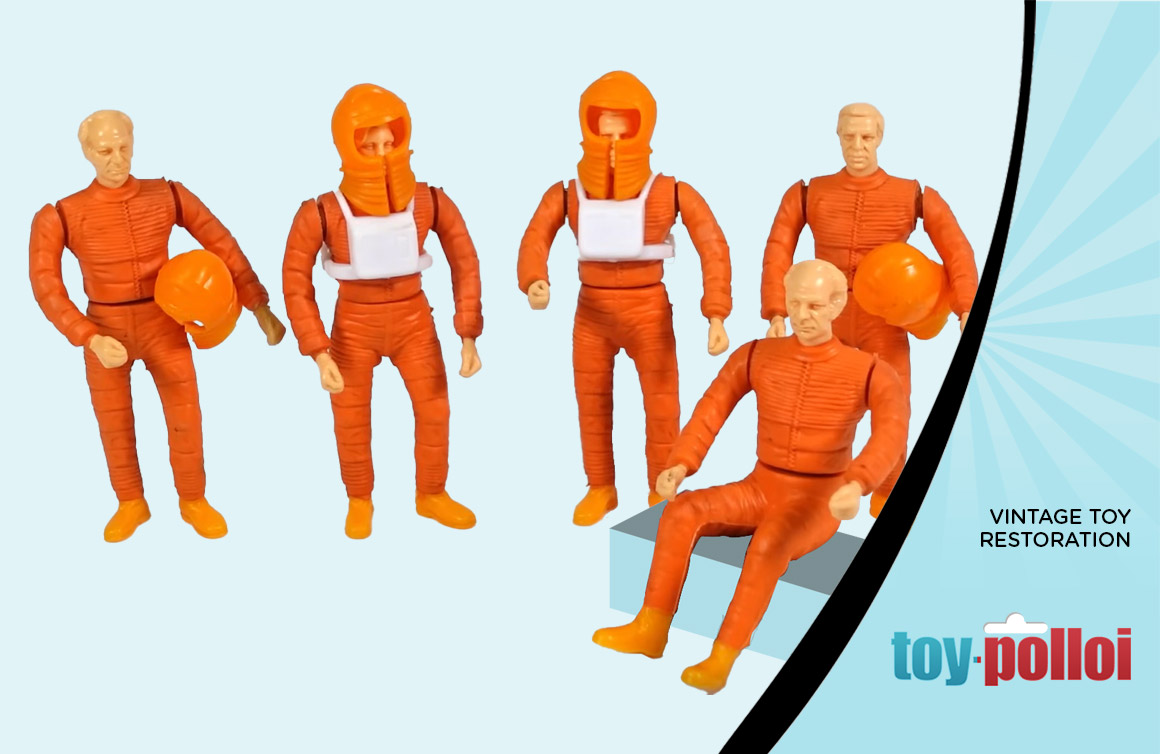 Vintage Toy Restoration – Space: 1999 Eagle Figures, Mattel, Toy Polloi