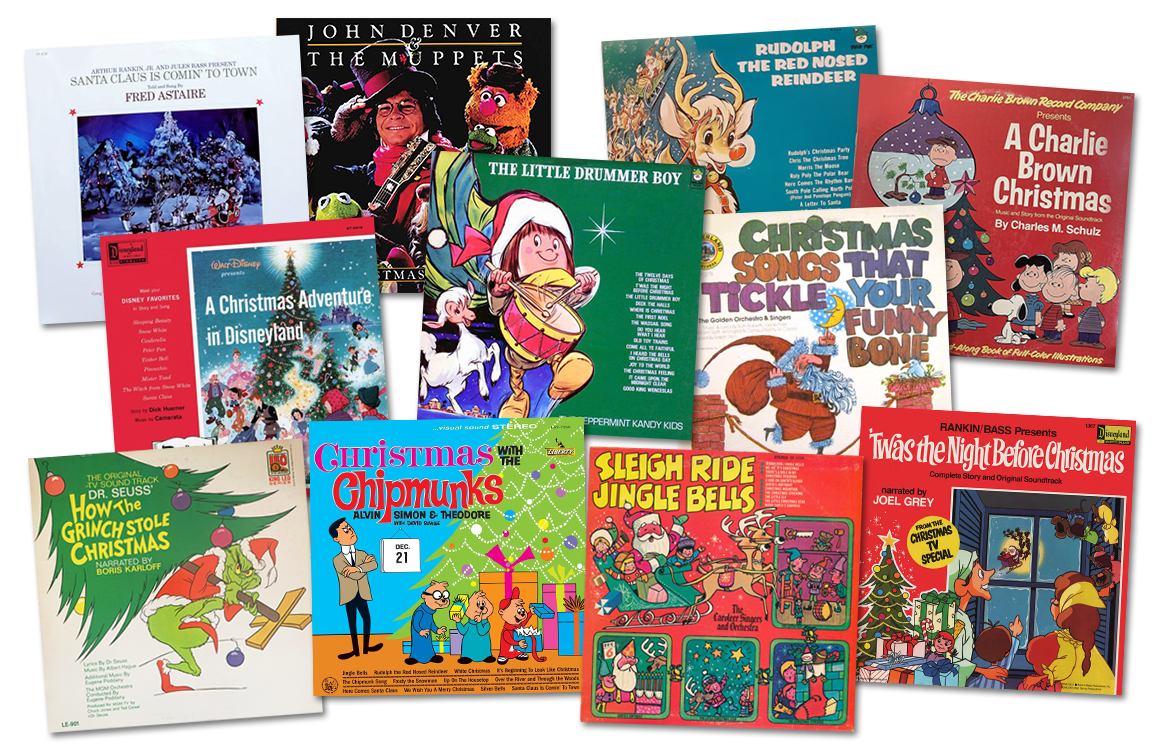 Children's Vintage Vinyl Christmas Records, Brian Washington