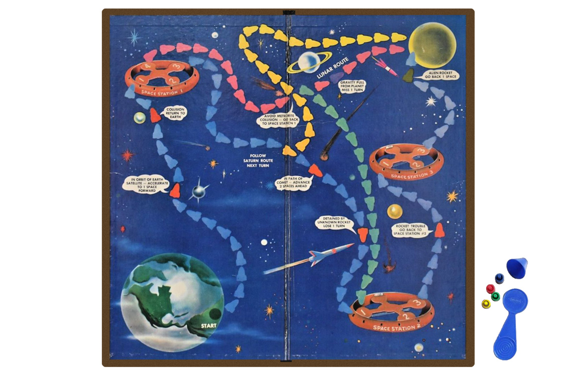 Leave it to Beaver: Rocket to the Moon Space Game, Vintage Hasbro Games