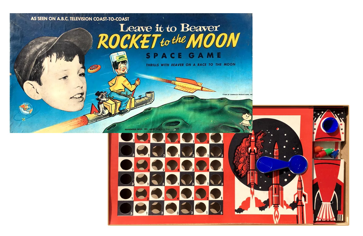 Leave it to Beaver: Rocket to the Moon Space Game, Vintage Hasbro Games