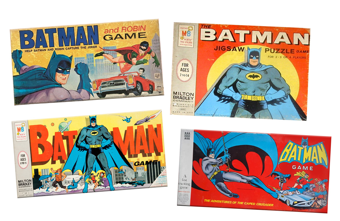 Vintage superhero board games, vintage Batman board games