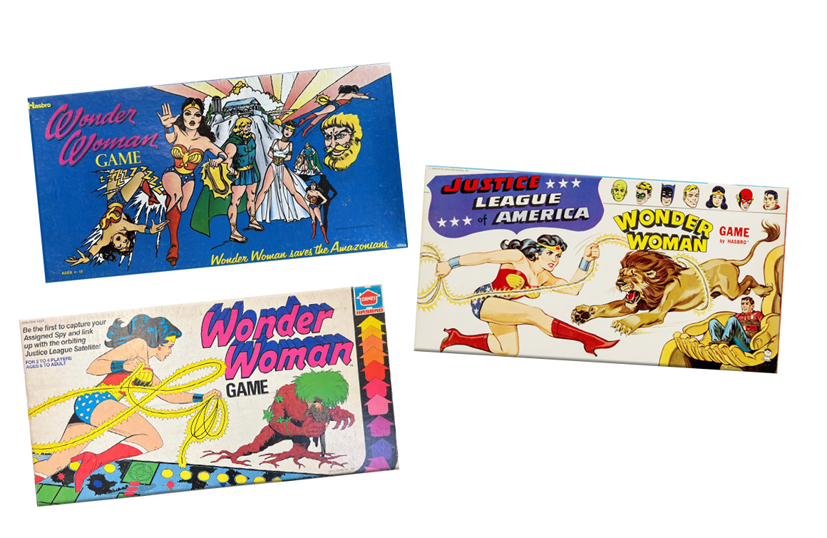 Vintage superhero board games, vintage Wonder Woman board games