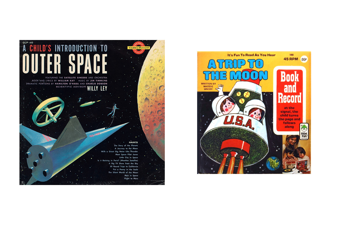 Vintage Vinyl Records, Brian Washington, A Child’s Introduction to Outer Space, A Trip to the Moon, Golden Records, Peter Pan Records