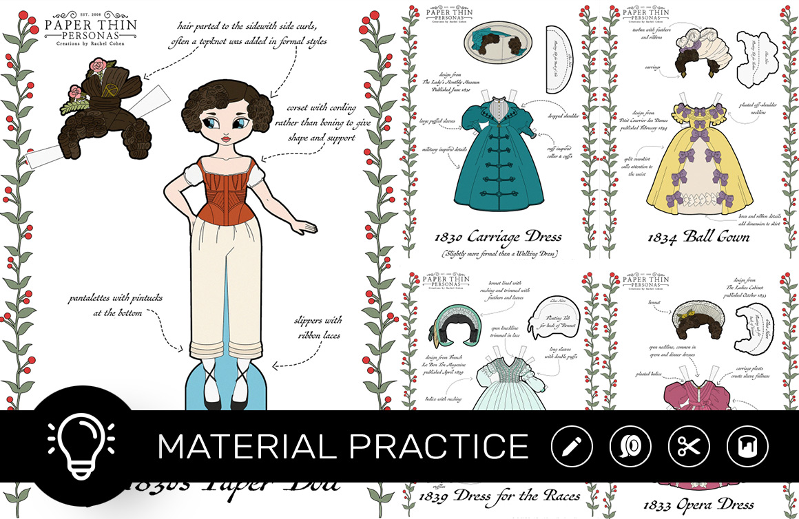Historical Paper Dolls, Rachel Cohen, Paper Thin Personas