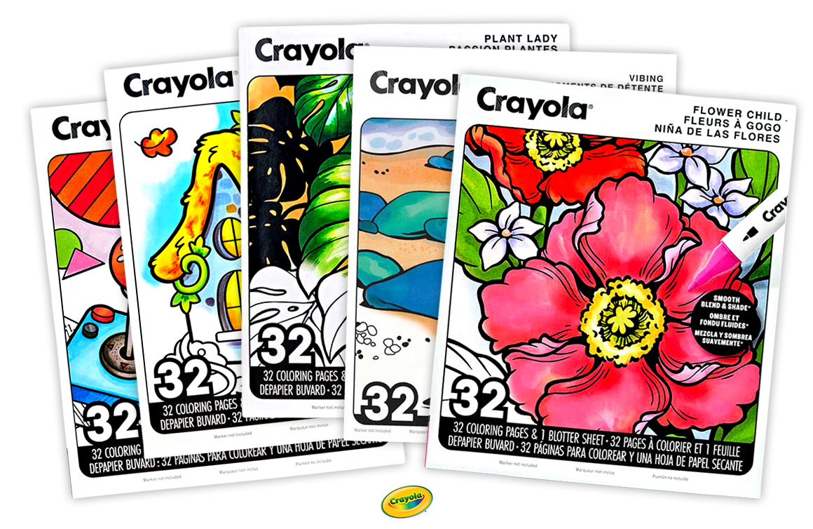 All Grown Up, Crayola Adult Colouring Books