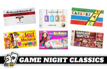 Vintage Board Games, Monopoly, Careers, The Game of Life, Bargain Hunter, Mall Madness, Electronic Mall Madness