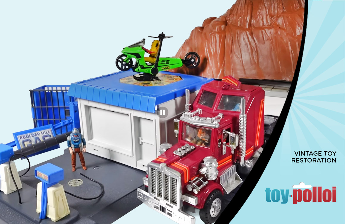 Vintage Toy Restoration, M.A.S.K. Boulder Hill Playset, Kenner, Toy Polloi