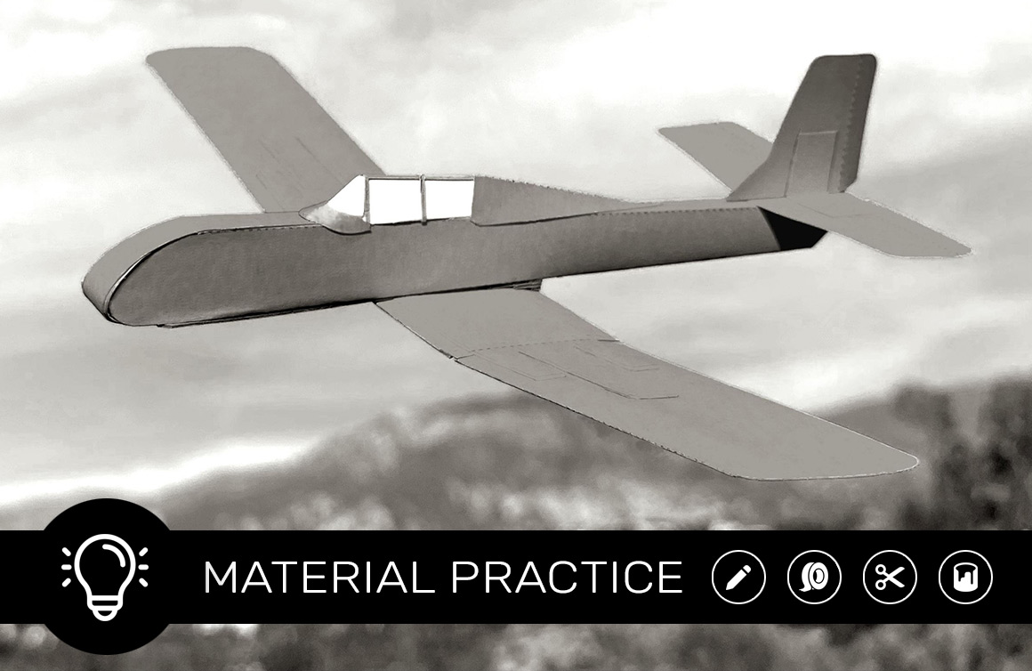 Card Stock Vintage Racer Airplane