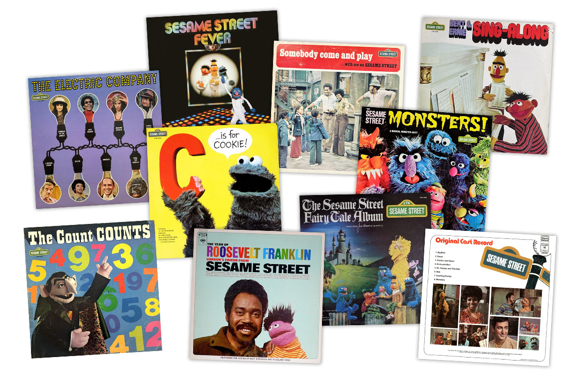 Sesame Street Vinyl Records, Brian Washington, Vintage Vinyl Records, Children's Records